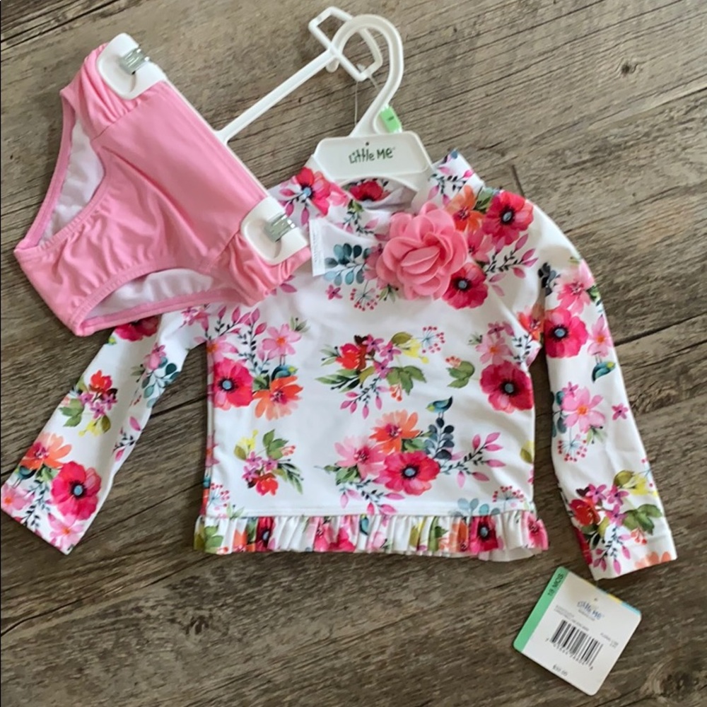 Little Me swim shirt and bottom